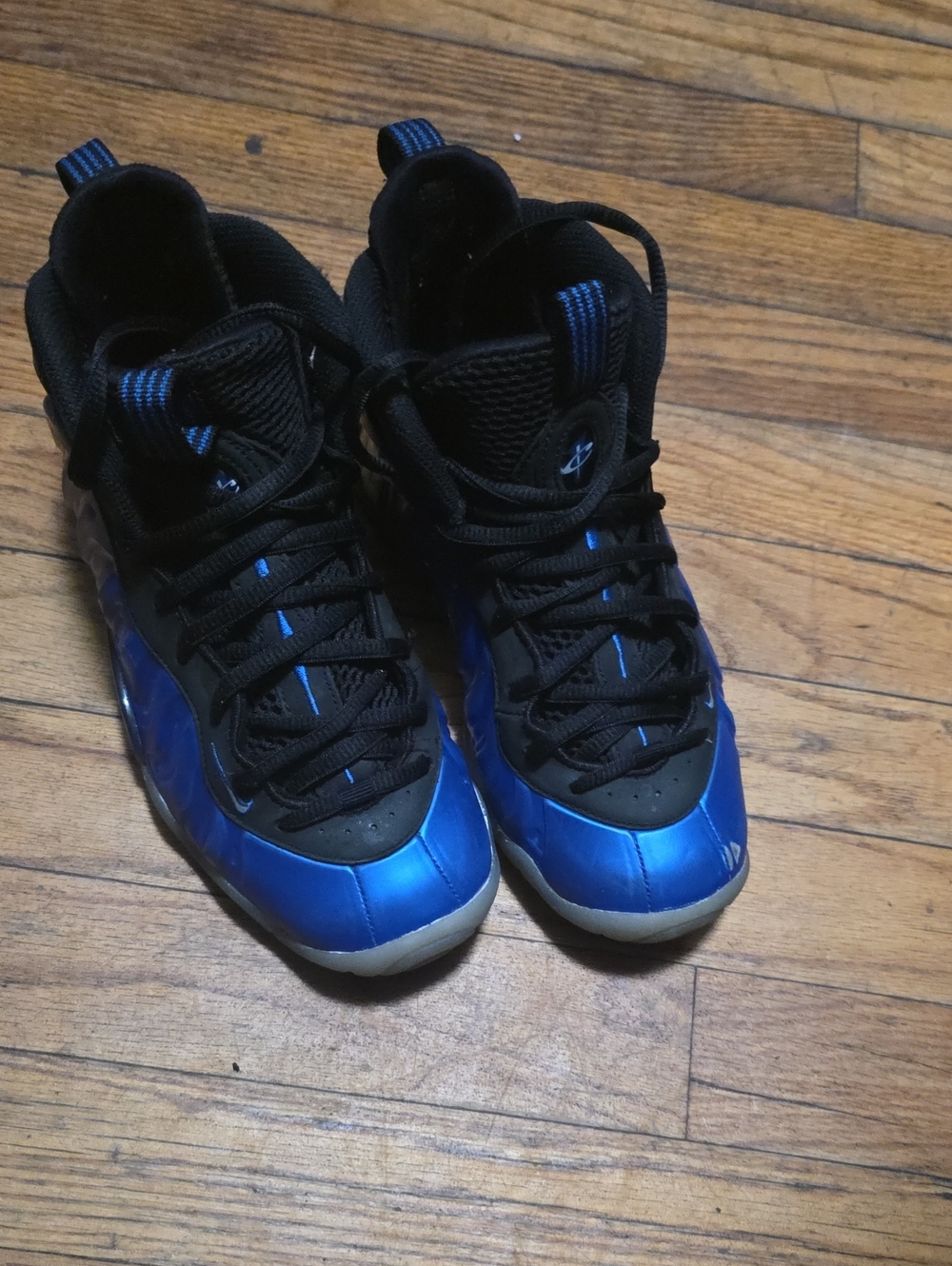 Nike Kids Blue and Black Foamposite-Style Sneakers